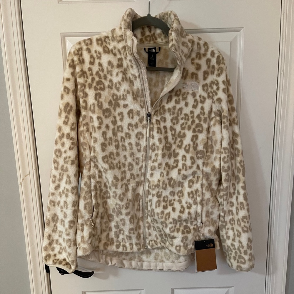 The North Face Women’s Printed Silver Grey Leopard Osito Jacket